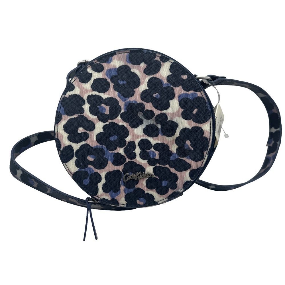 Cath Kidston Black and Blue Floral Leopard Crossbody Bag NWT